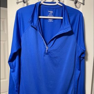 Danskin Now Blue Semi Fitted Pull Over. Xl Thumb Hole Sleeve. Like New